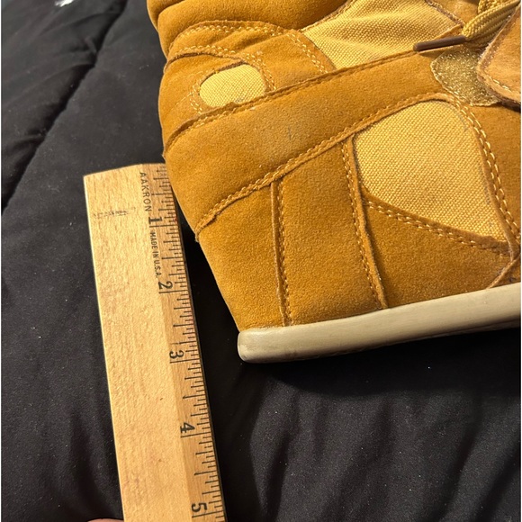 Yellow Wedge Sneakers size 7 - Picture 15 of 16